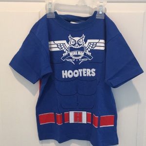 New Toddler Boys Hooters Wing Man T-Shirt With Cape Large